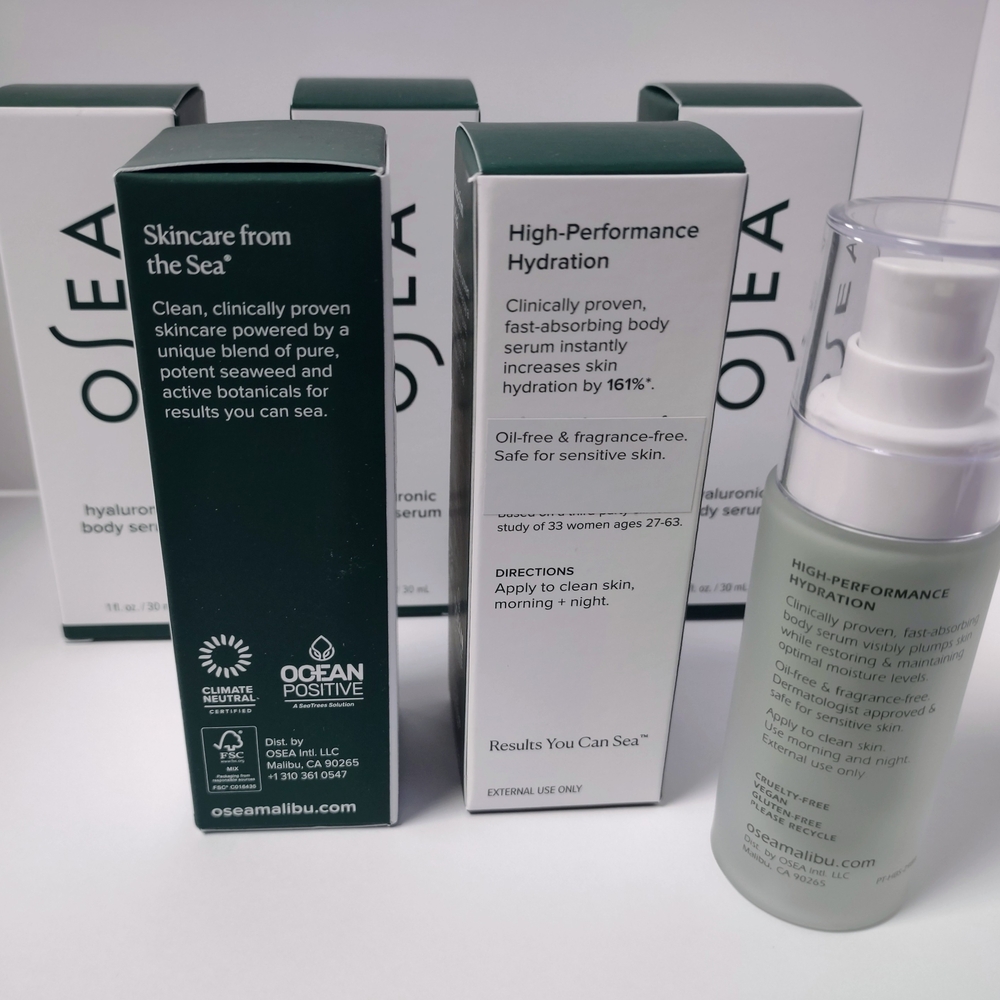 NIB Pack Of 5  OSEA Hyaluronic Body Serum - 1 fl oz Travel Size - Picture 2 of 2
